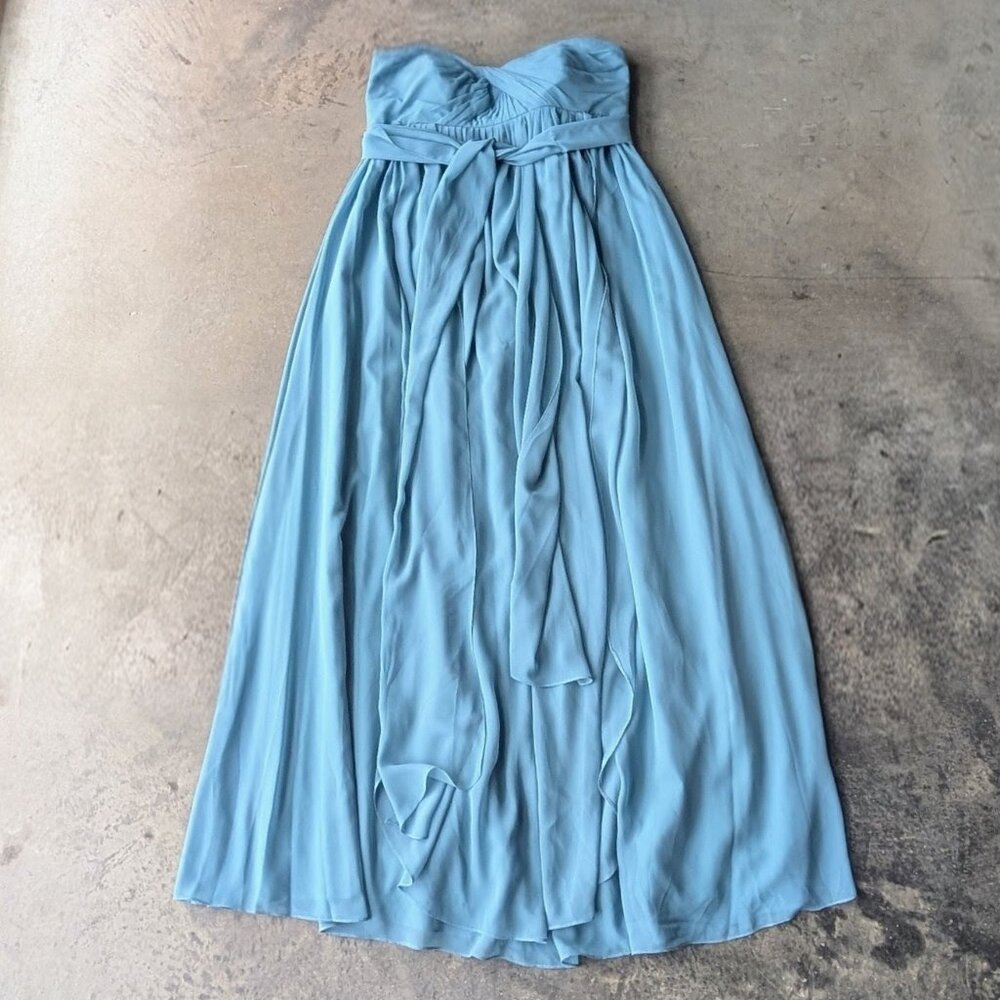 Jenny Yoo Collection Blue Annabelle Convertible Bridesmaid Dress Gown size 12